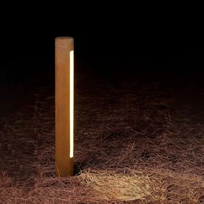 Corten LED Stolpe Utomhus Bollard Trädgårdslampa